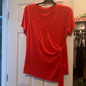 Red Wrap top